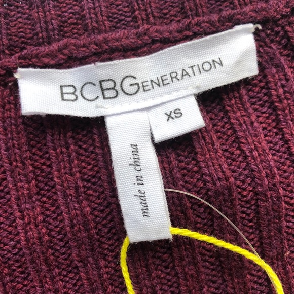 NEW BCBGeneration Sweater XS Merlot Wine BCBG NWT - Picture 4 of 11